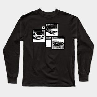 TOYOTA CELICA XX 2800GT A60 Black 'N White Archive (Black Version) Long Sleeve T-Shirt